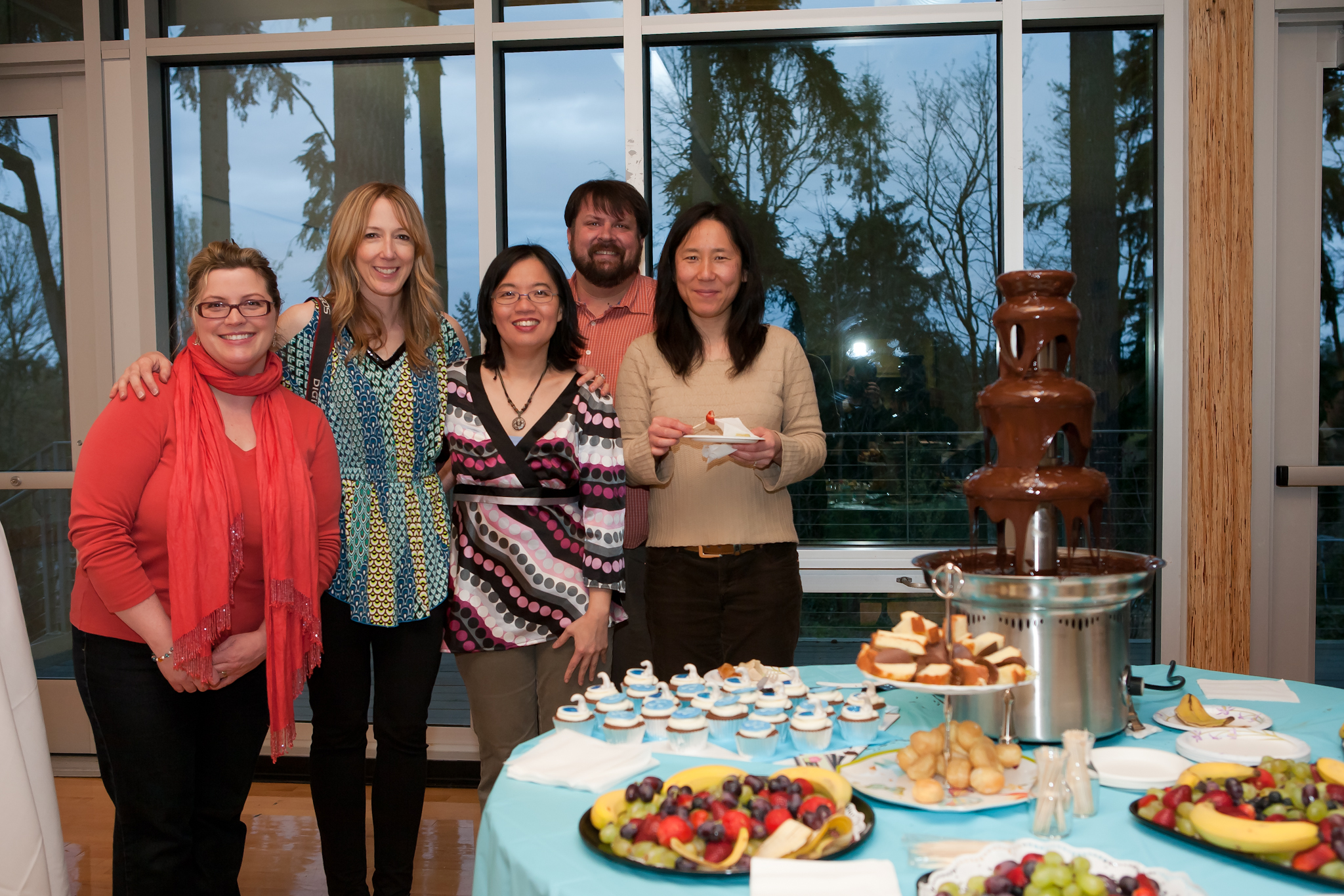 Some of the Board members (from left) Aimee F.,  Michele T., Wendy W., Sean C. and Yuko C. 